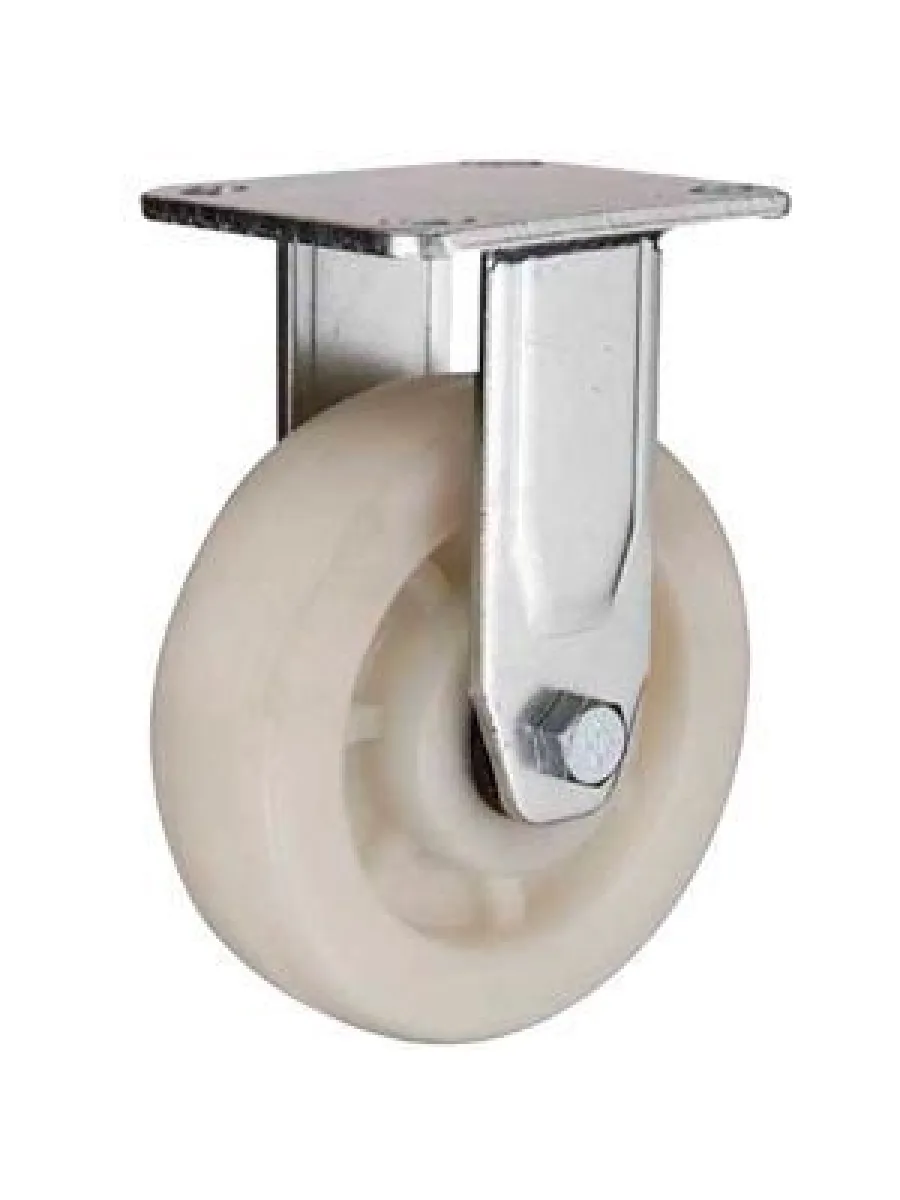 FCdn (80) Колесная опора 200мм (нейлон,большегрузная, площ., неповор., шарикоподш.) (грузопод.500кг)