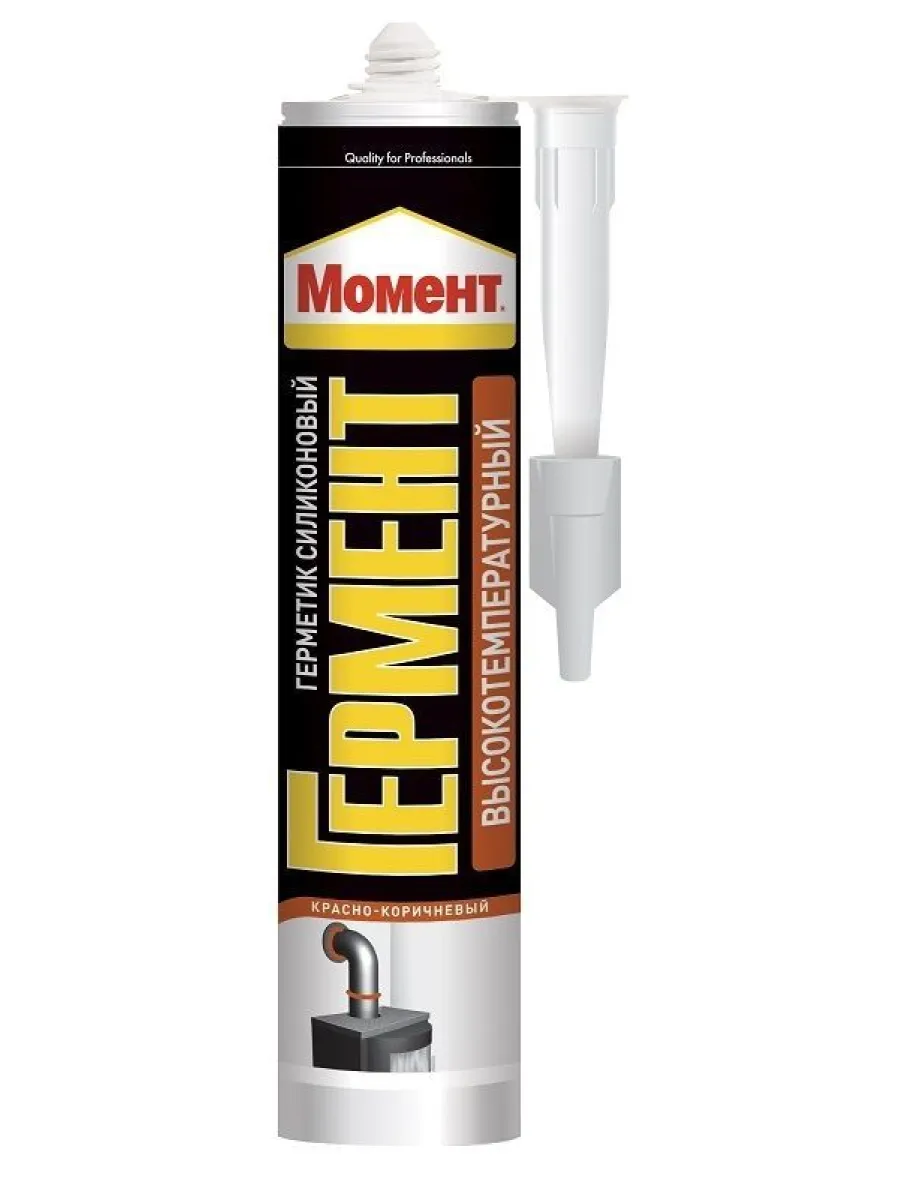 Герметик силиконовый красно-коричневый высокотемпературный Момент Гермент (от -40˚С до 260˚С) 300 мл