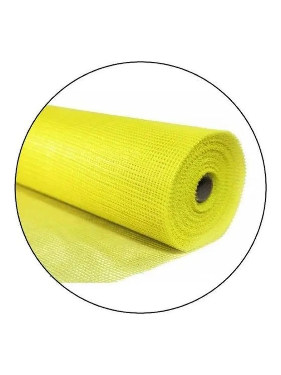 Сетка стеклотканевая д/фасадных работ 1*50, 145гр/м2, желтая