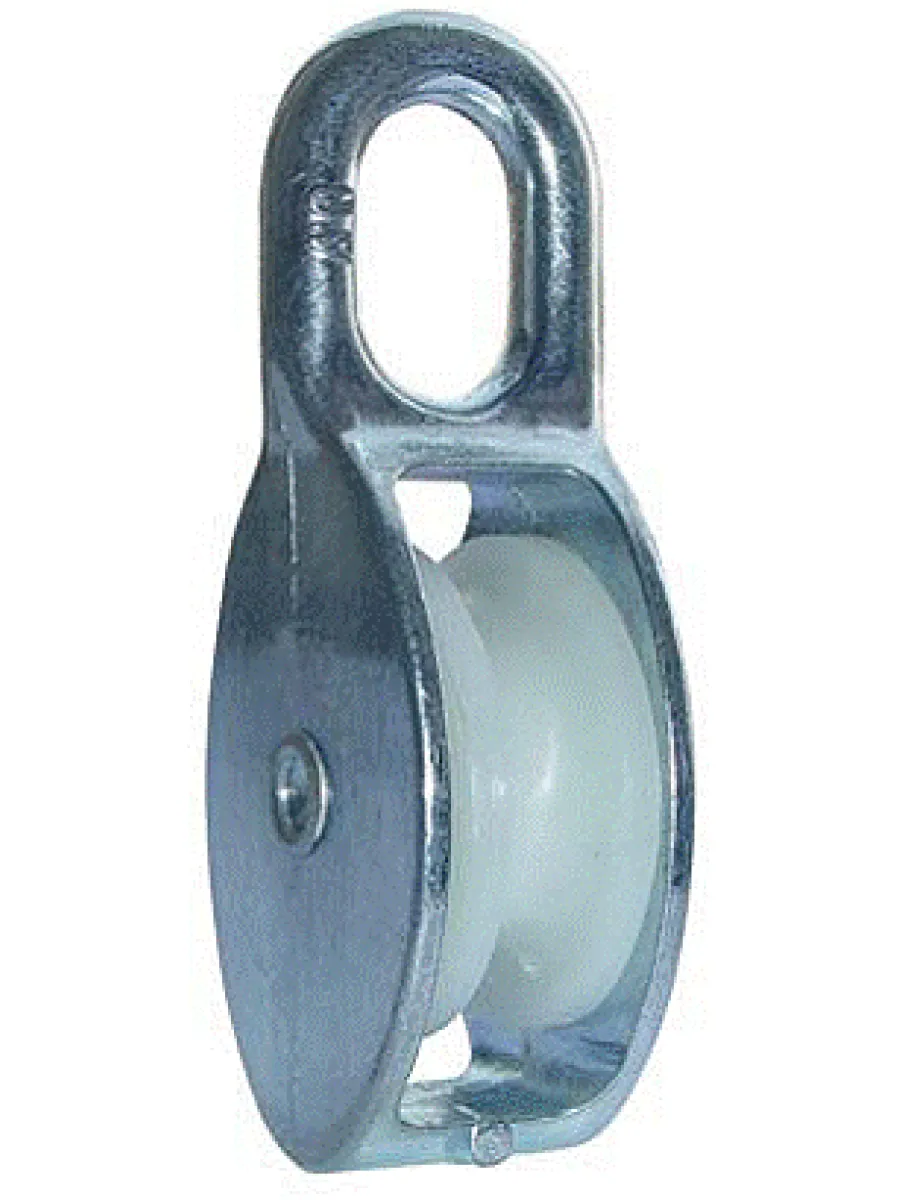 Блок одинарный пластик. оцин. 40 мм  FORCE LIFTING