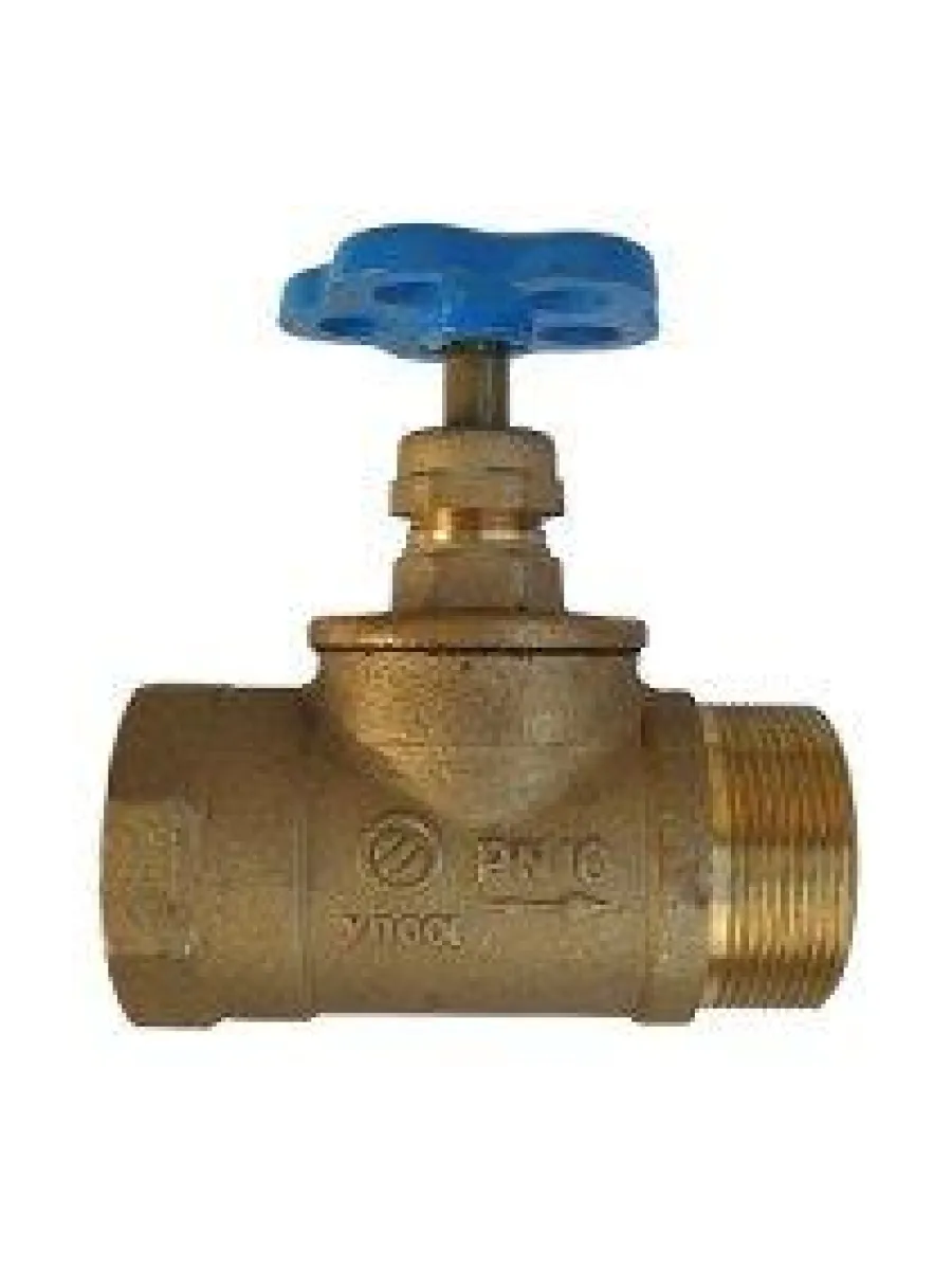 Кран пожарный КПЛП Ду50 латунь 1,6Мпа прямой 180 гр. (муфта-цапка) 15Б3Р