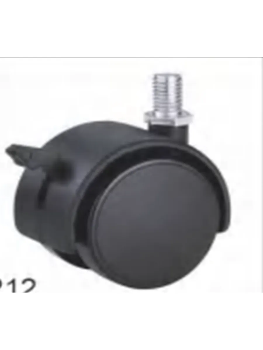 TWTb 50 Колесо мебельное черное, болтовое крепление, с тормозом, Ду50 (грузоп.25кг) FORCE LIFTING