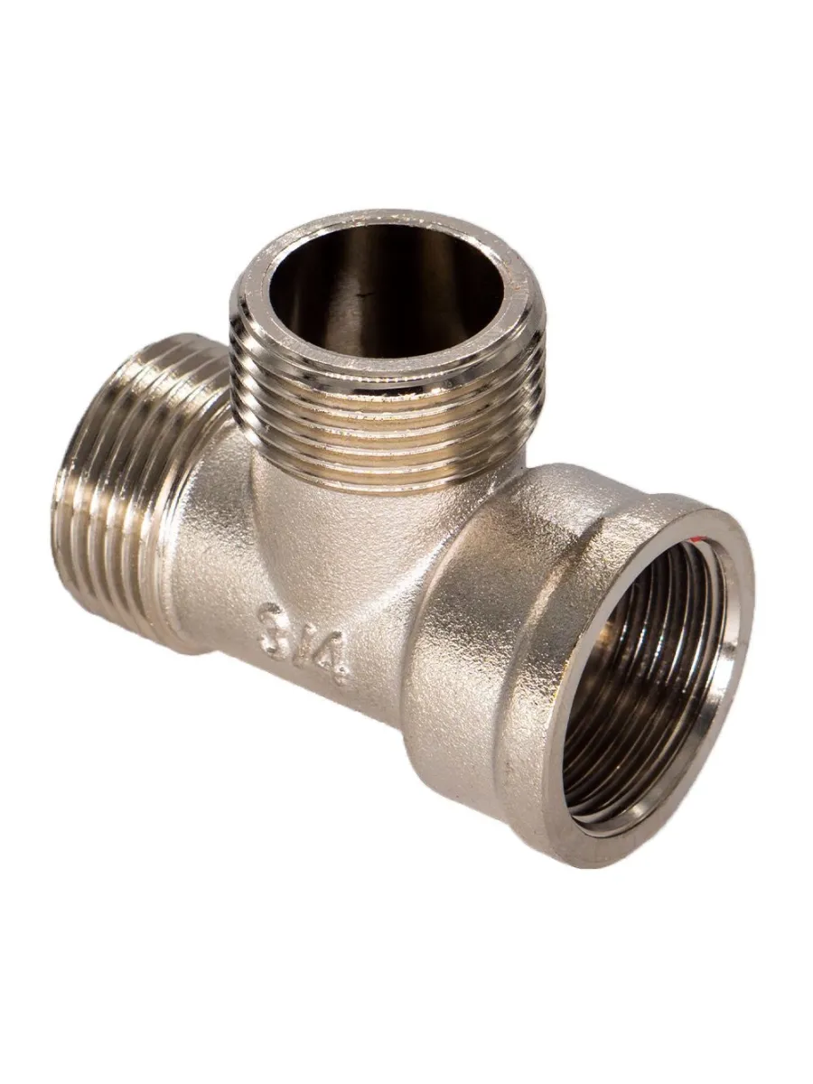 Тройник никелированный 15 г/ш/ш (1/2") AQUA LIFE