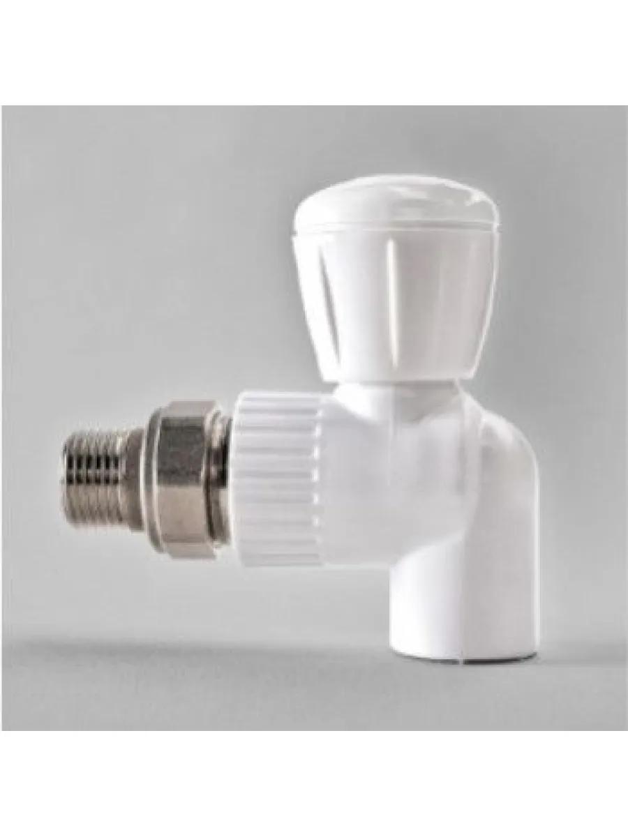 Кран шаровый полипропиленовый угловой 25х3/4" для радиатора РВК