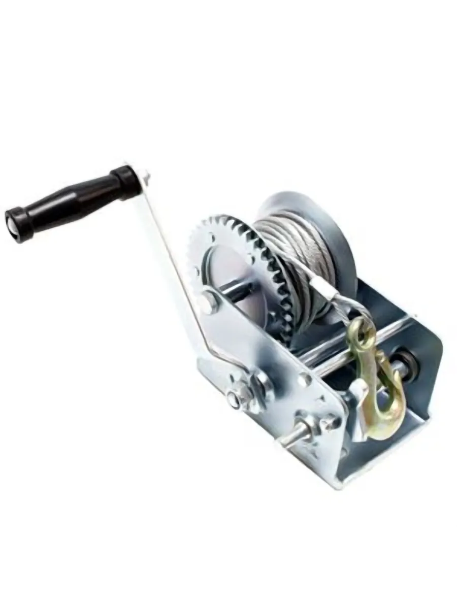 Лебедка ручная барабанная шестеренная FD  800 г/п 0,3 тн длина троса 10 м