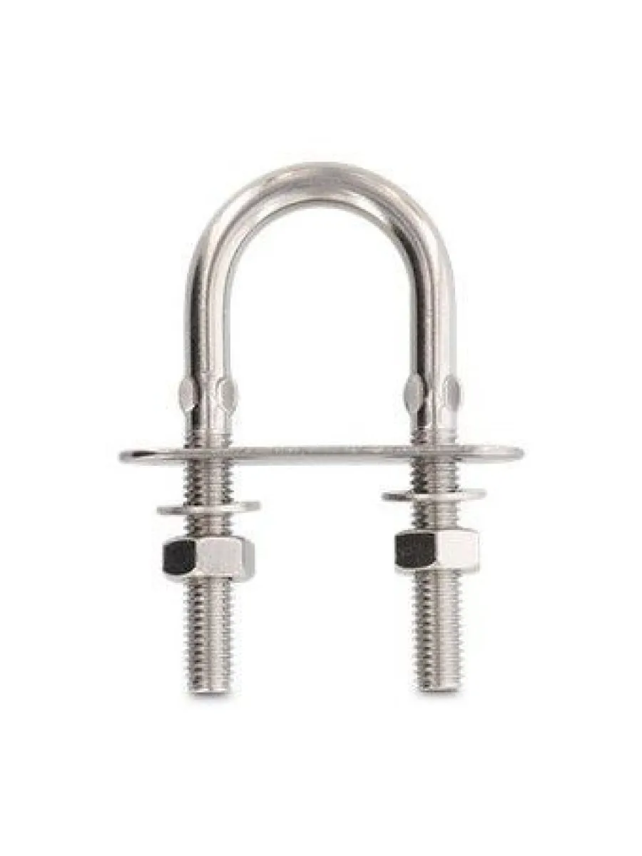 Болт-скоба U-образный (с двумя гайками и шайбами) ART 8230 А2 10х130мм НЕРЖАВЕЙКА