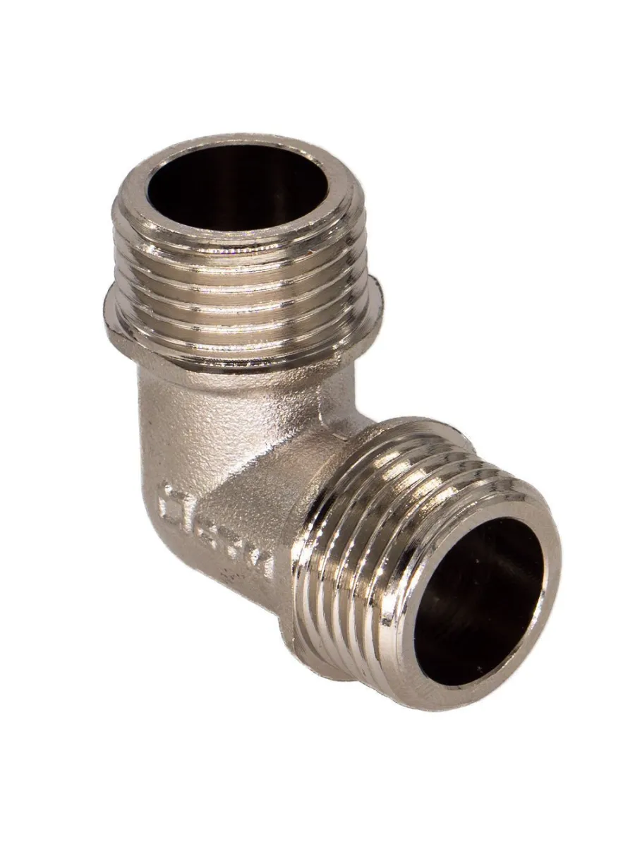 Уголок никелированный с ограничителем 15 ш/ш (1/2")