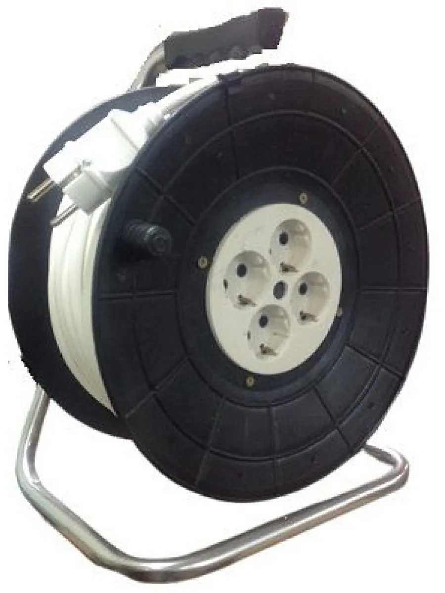 Удлинитель на катушке ПВС 3х2,5 кв мм 40 м, 3500 Вт, 4 гнезда, 16А