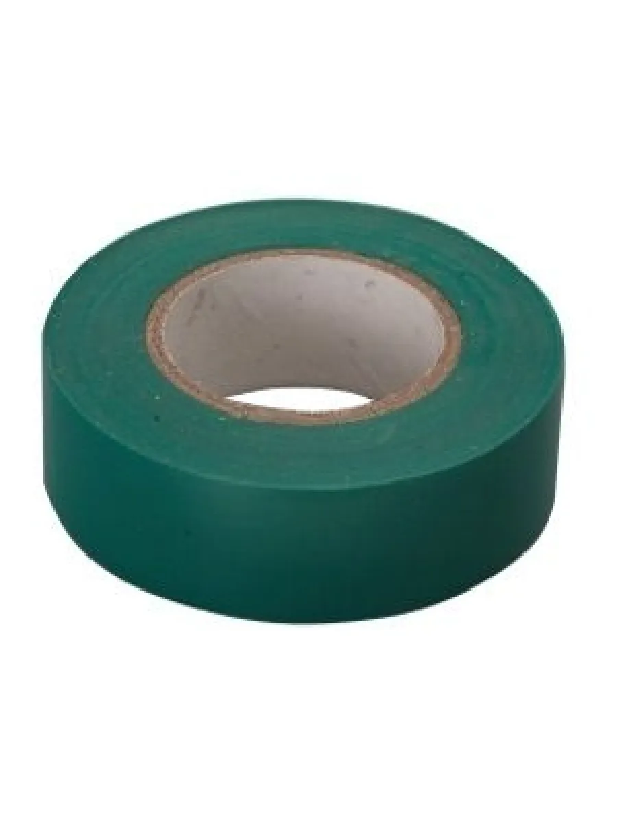 Изолента зеленая ПВХ 19мм х 20м