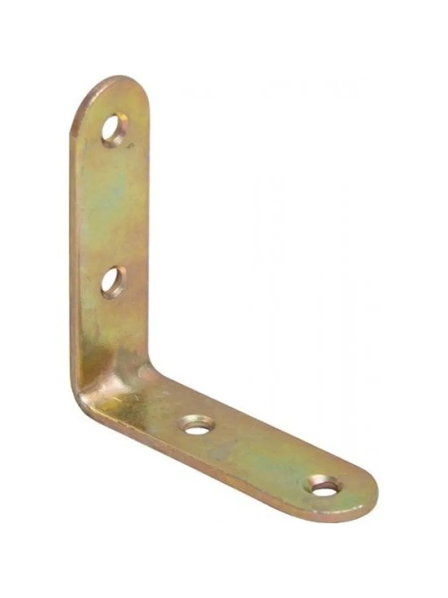 Уголок бытовой/кронштейн мебельный цинк/желт. 50х50х20х1,5/2мм