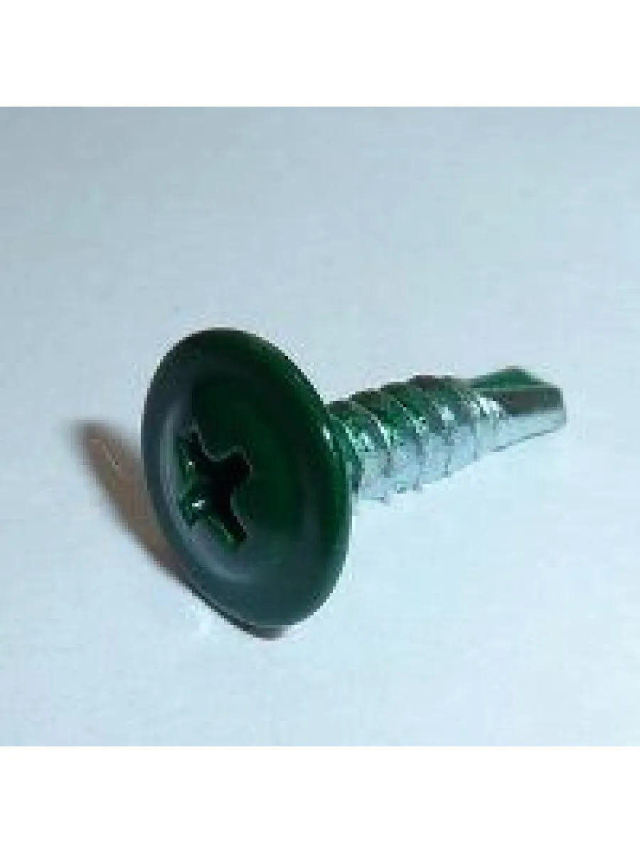 Саморезы с п/ш сверло 4,2х41 6005 темно-зеленый (упаковка 500шт.)