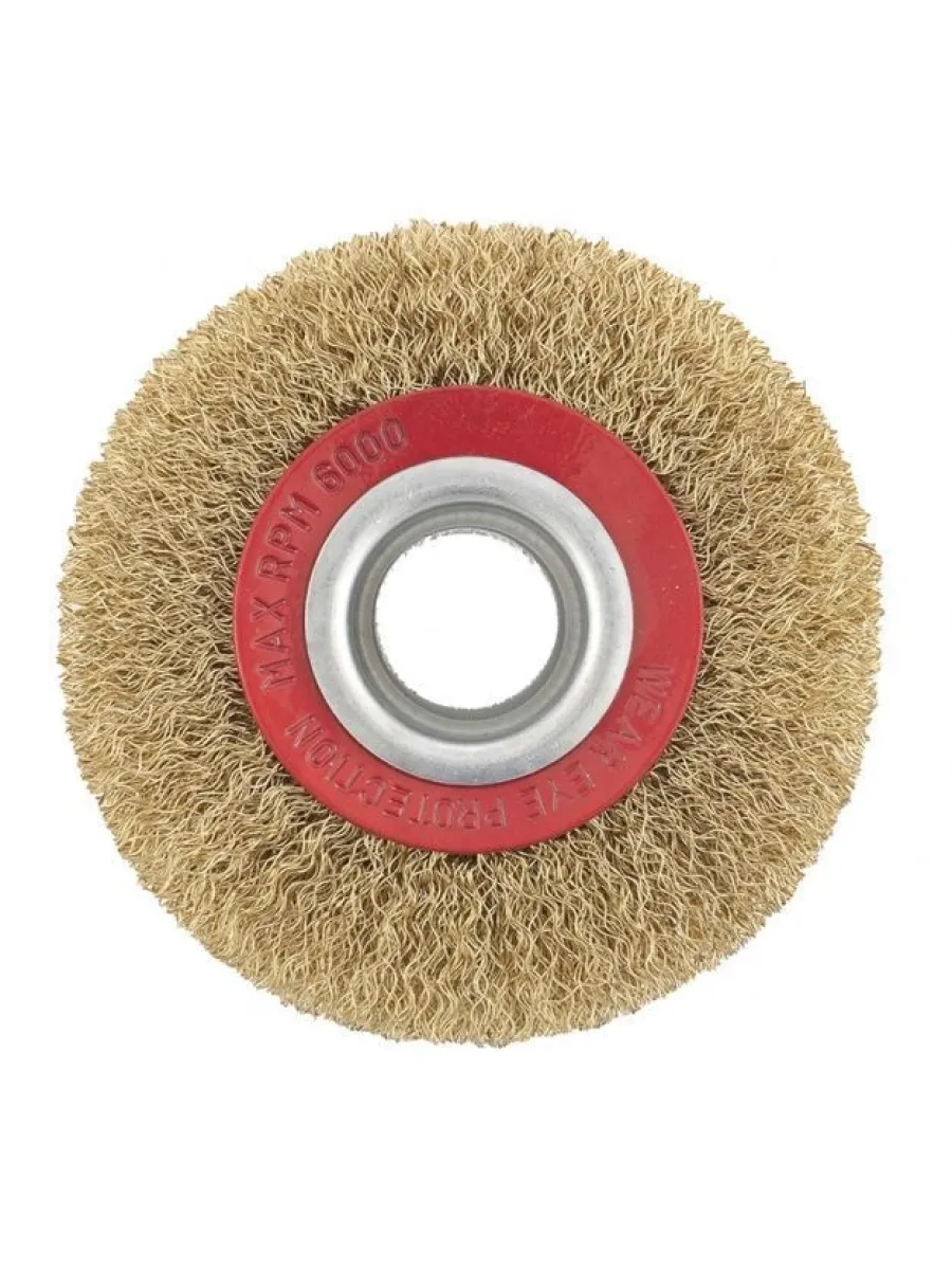 Щетка для точила (плоская, латунированная витая проволока) 175х32мм