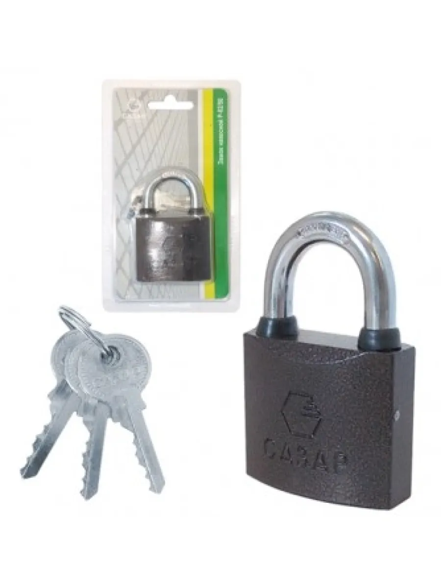 Замок навесной стальн. с полимерным покр. Р-02/75 САЗАР