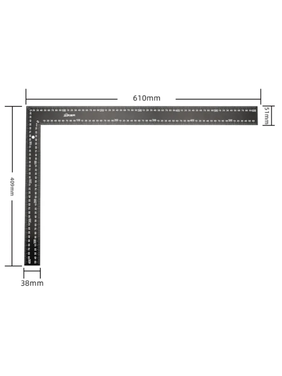 Угольник 600 мм цельнометаллический (LASTING TOOLS)