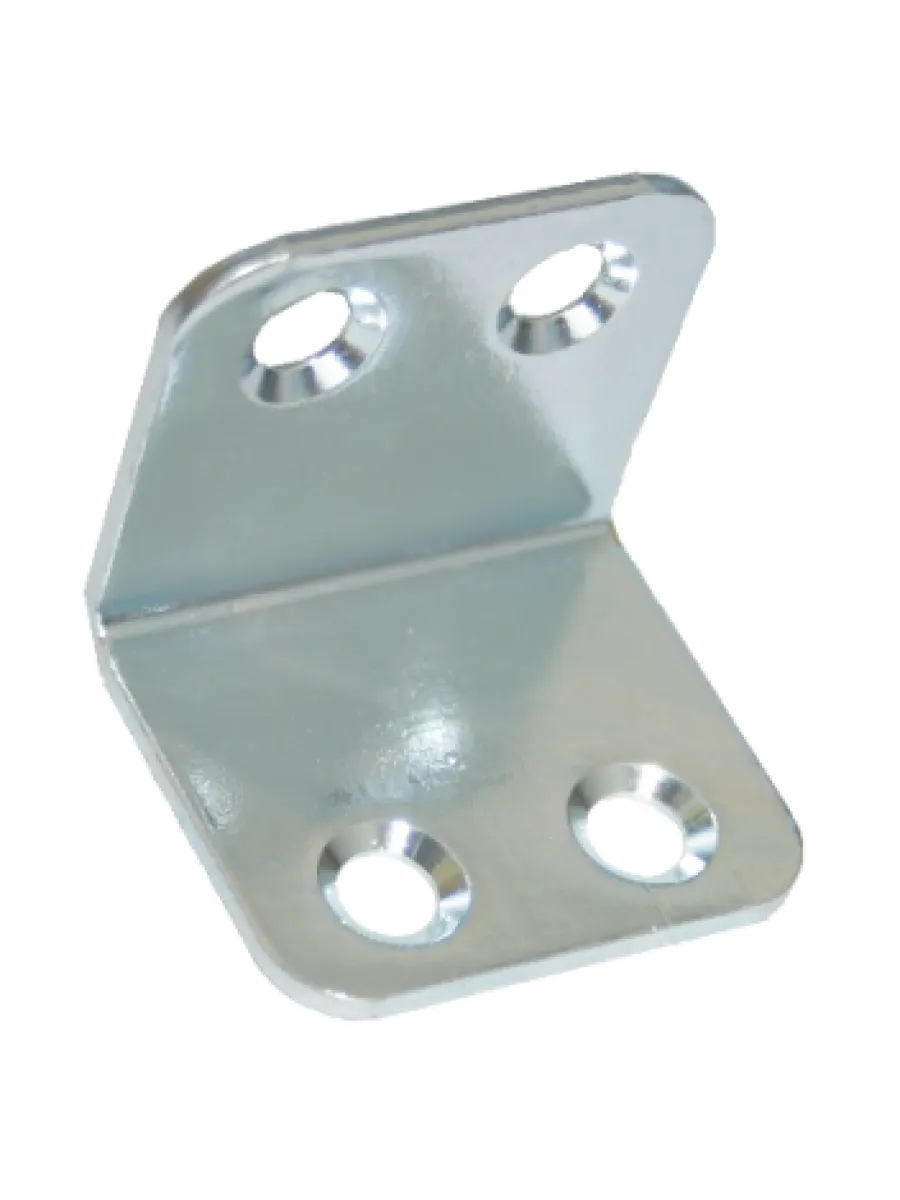 Уголок бытовой/кронштейн мебельный цинк/желт. 28х28мм