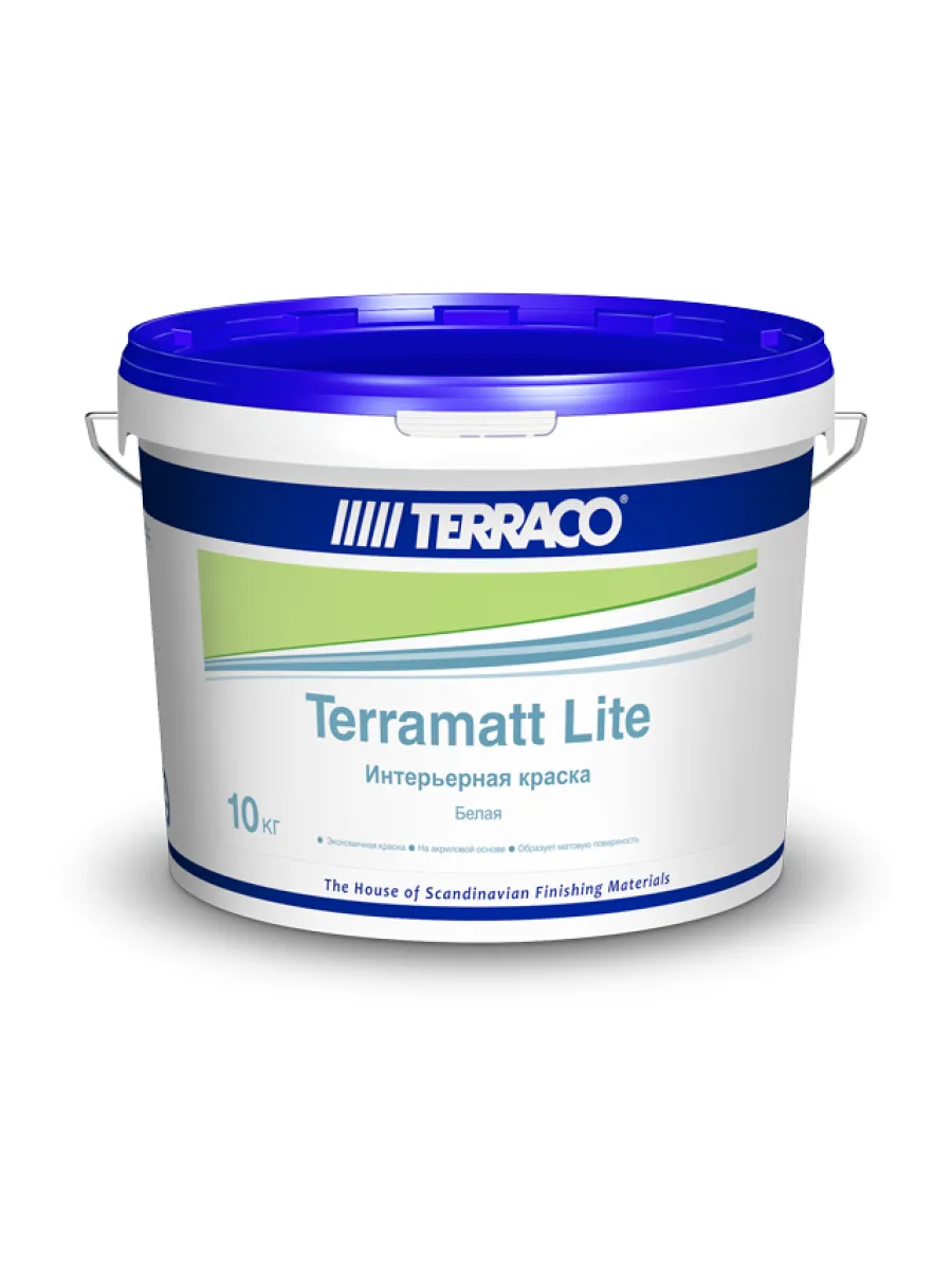 Краска матовая Террамат для стен и потолков, 8,5 л./12кг (t  хранения/перевозки  до +5 градусов)