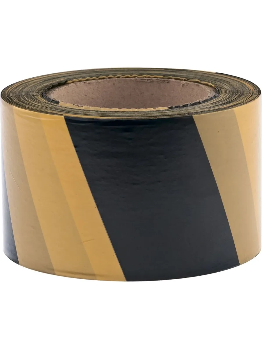 Лента сигнальная 50ммх200м желто-черная