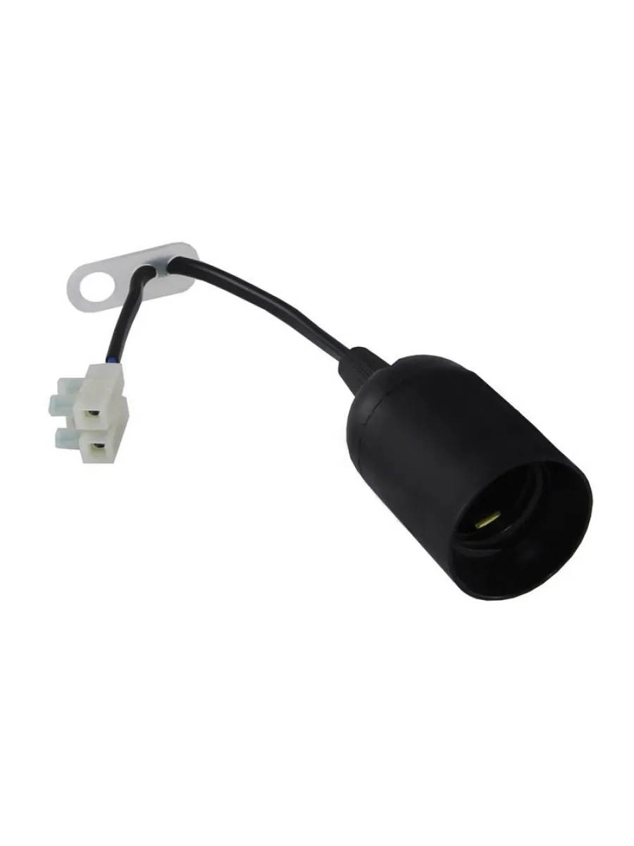 Патрон Е27 подвесной термопластик с клеммной колодкой 4А 250В черный