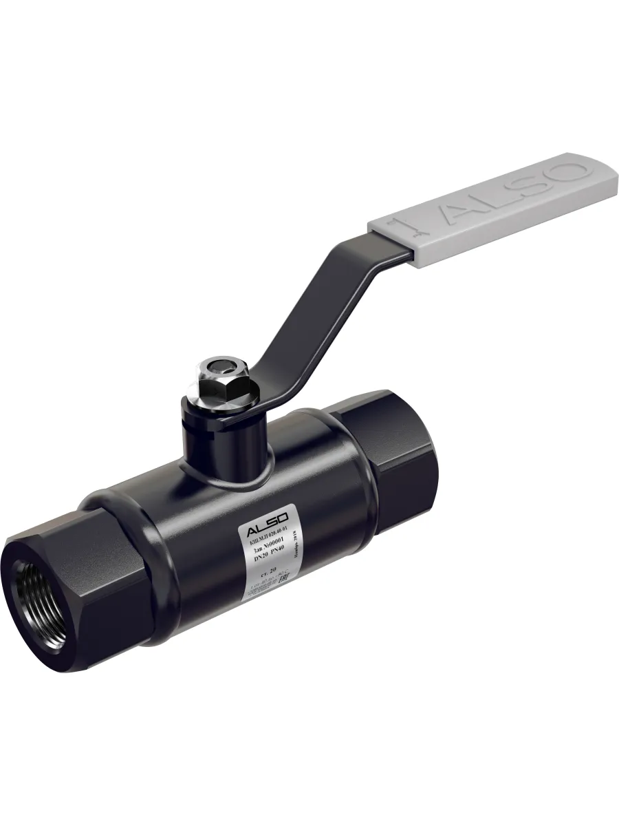 Кран шаровый ст.20 муфта/муфта полнопроходной КШМП Ду32 Ру40 ALSO (L-155)