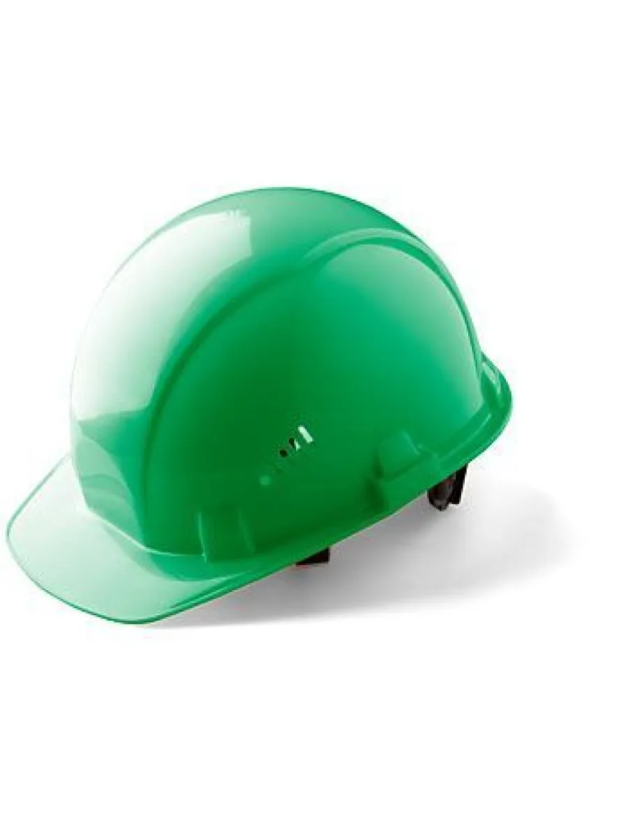 Каска защитная зеленая, храповик