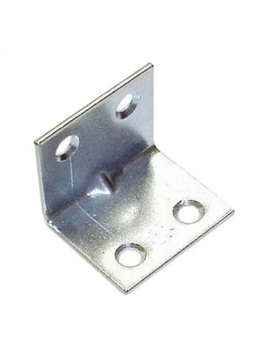 Уголок бытовой/кронштейн мебельный цинк/желт. 26х30мм