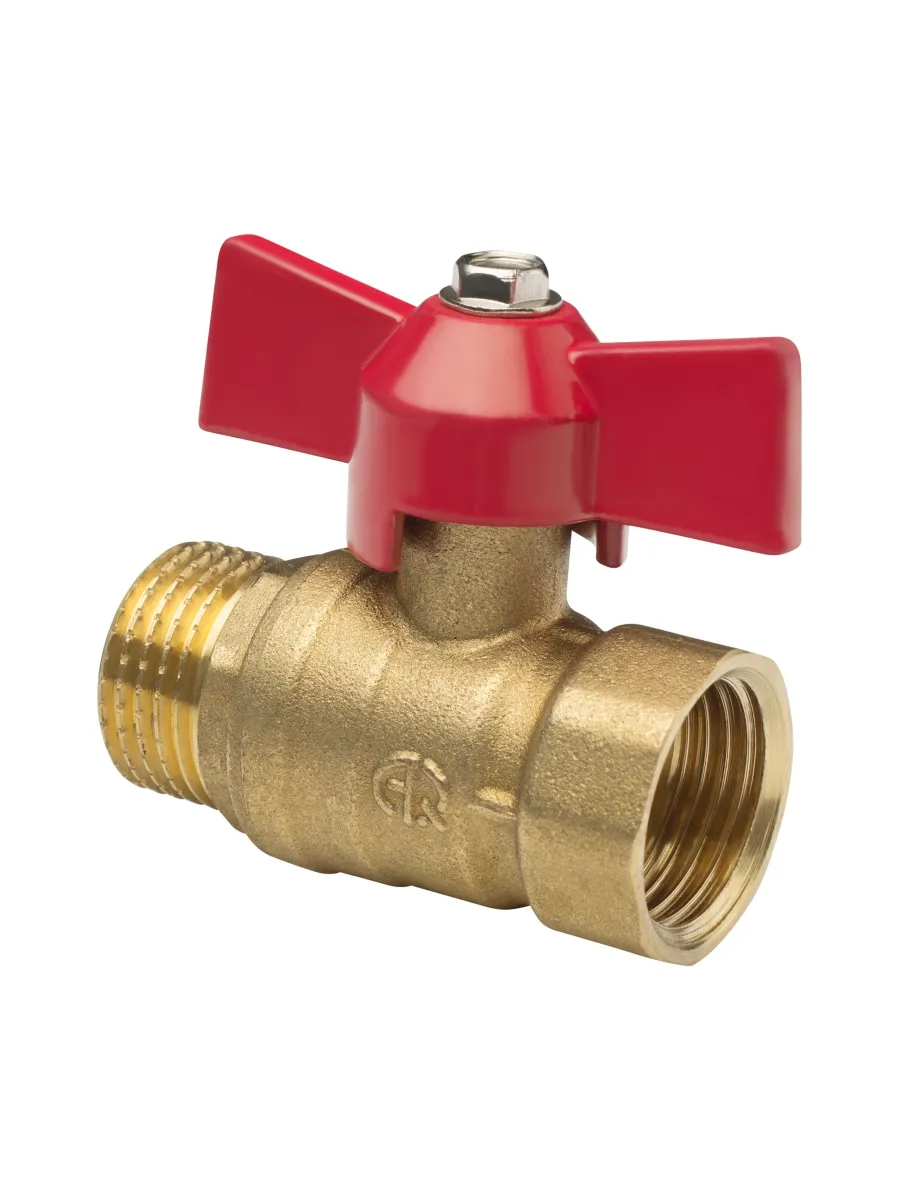 Кран шаровый лат муфт г/ш бабочка 11б27п1 Ду 20