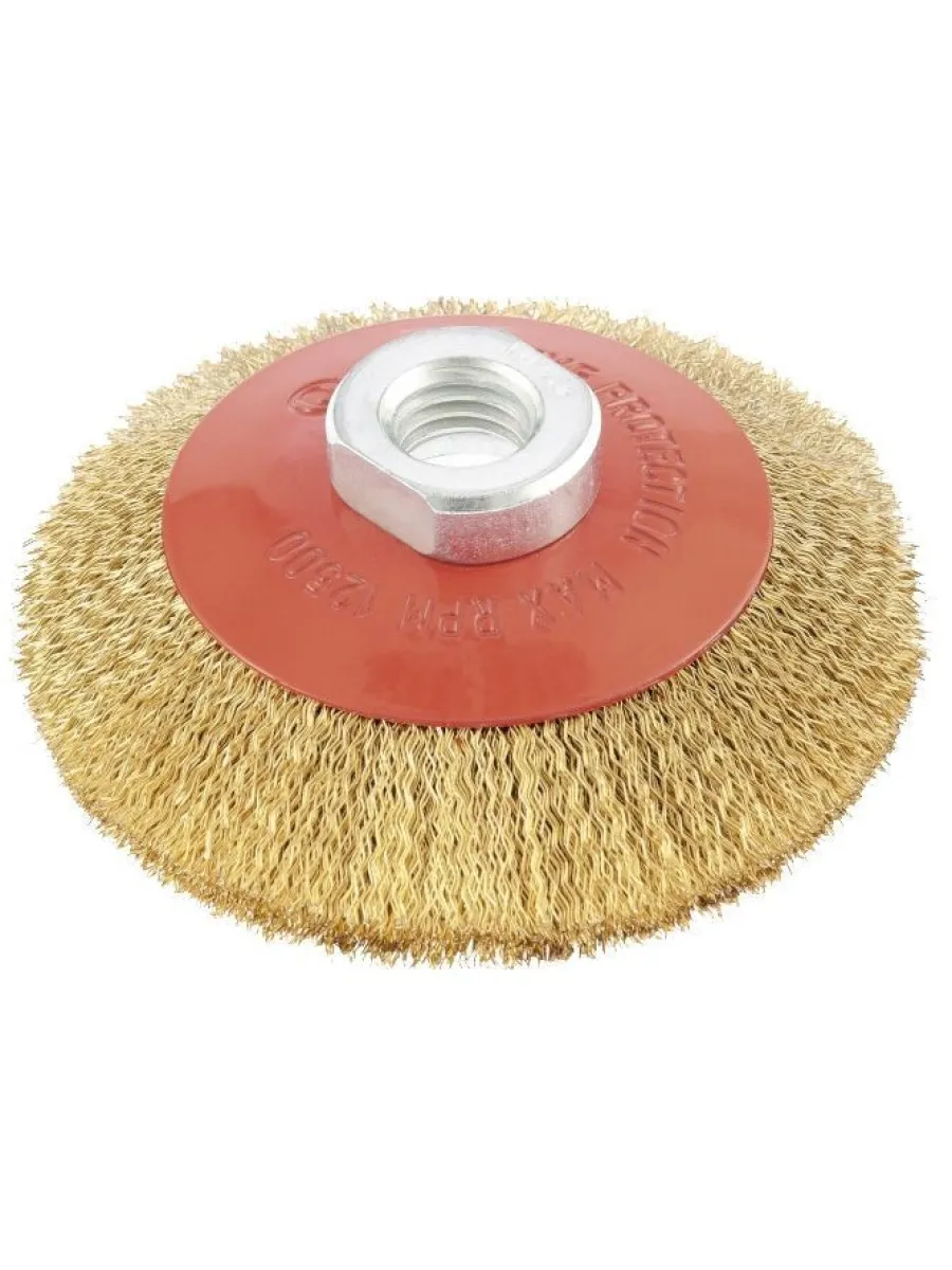 Щетка для УШМ тарелка 125 мм М14 витая проволока