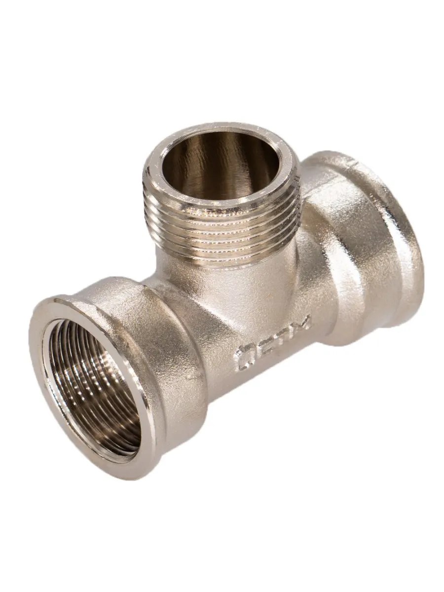 Тройник никелированный 20 г/ш/г (3/4")