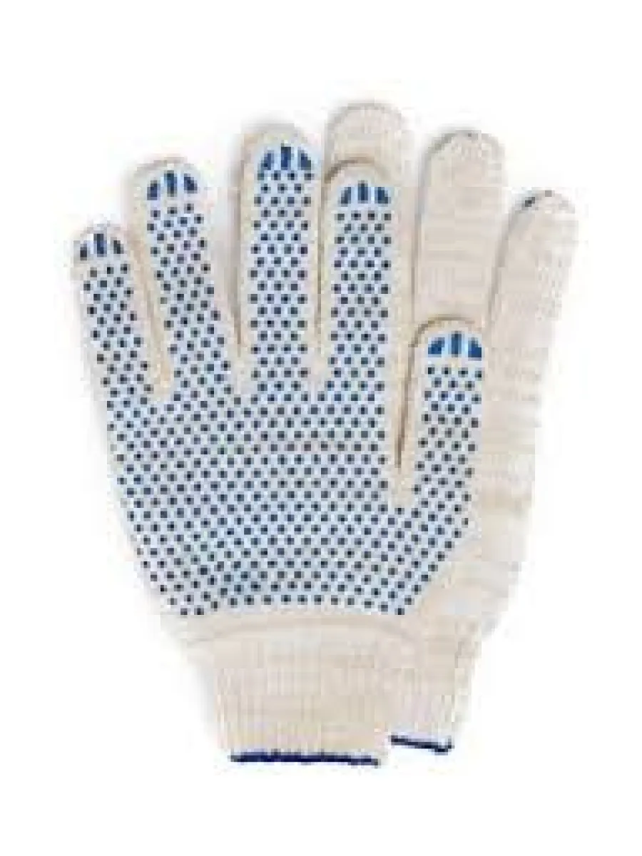 Перчатки х/б 10 кл. 5/6-ти нитка с ПВХ Точка 40-45гр