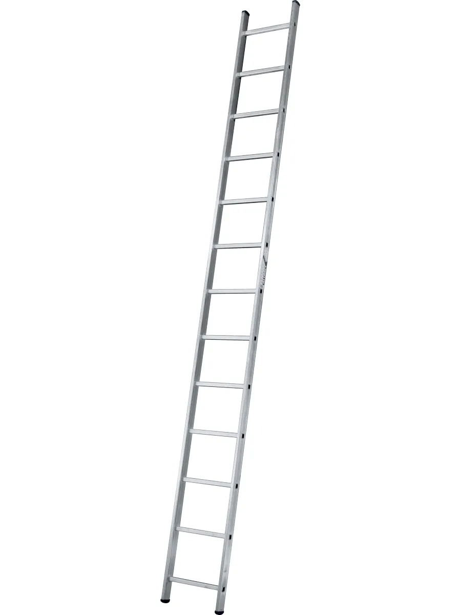 Алюминиевая односекционная лестница 18 ступеней 5,1 м усиленная Россия