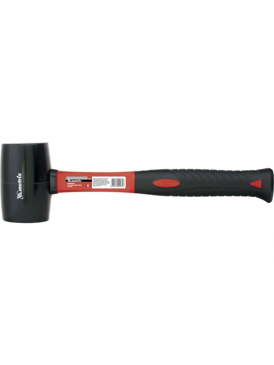 Киянка 450 гр черная резина, фибергласовая рукоятка