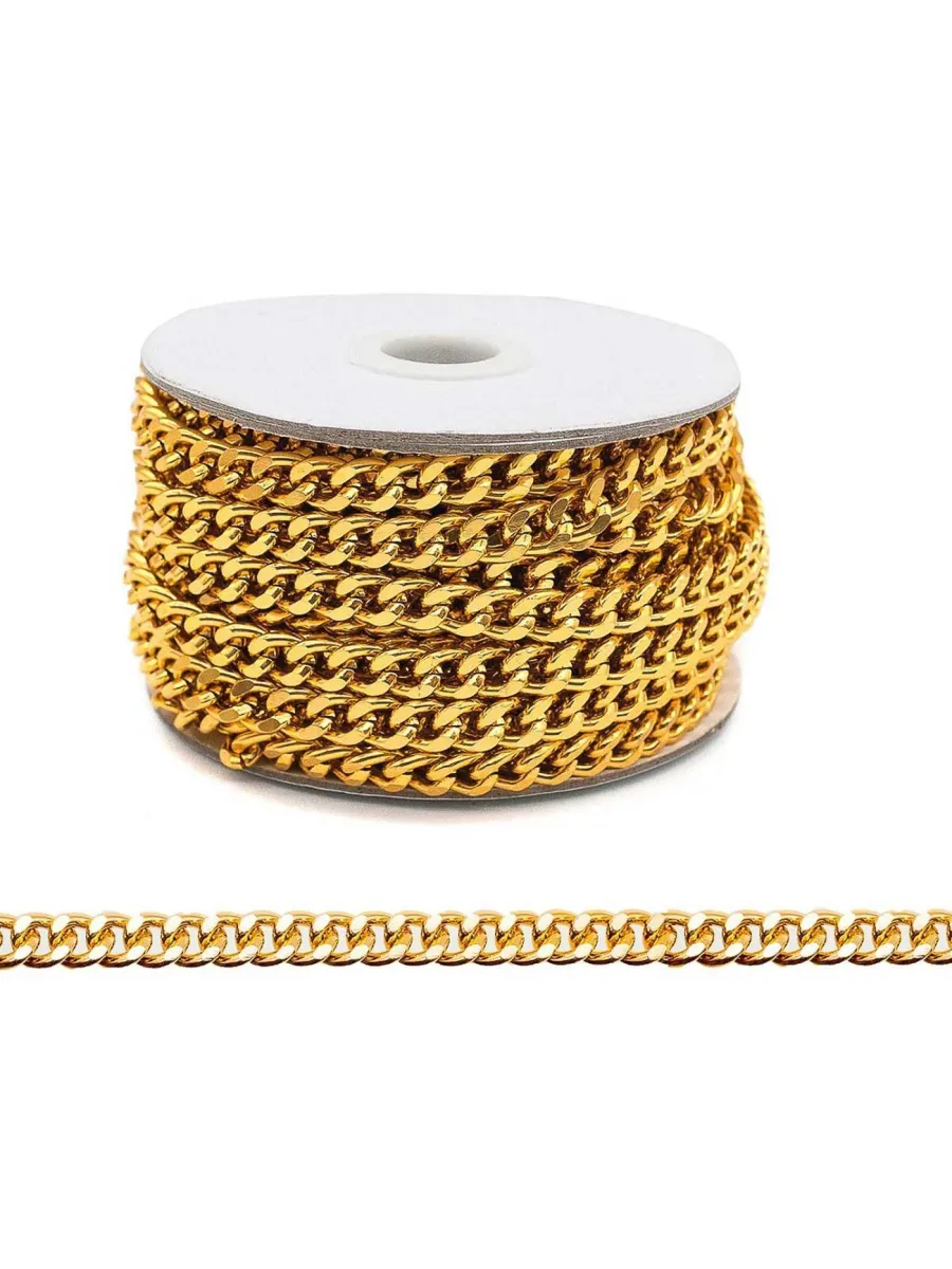 Цепь декоративная "Панцирная" 1,2 мм (золото)