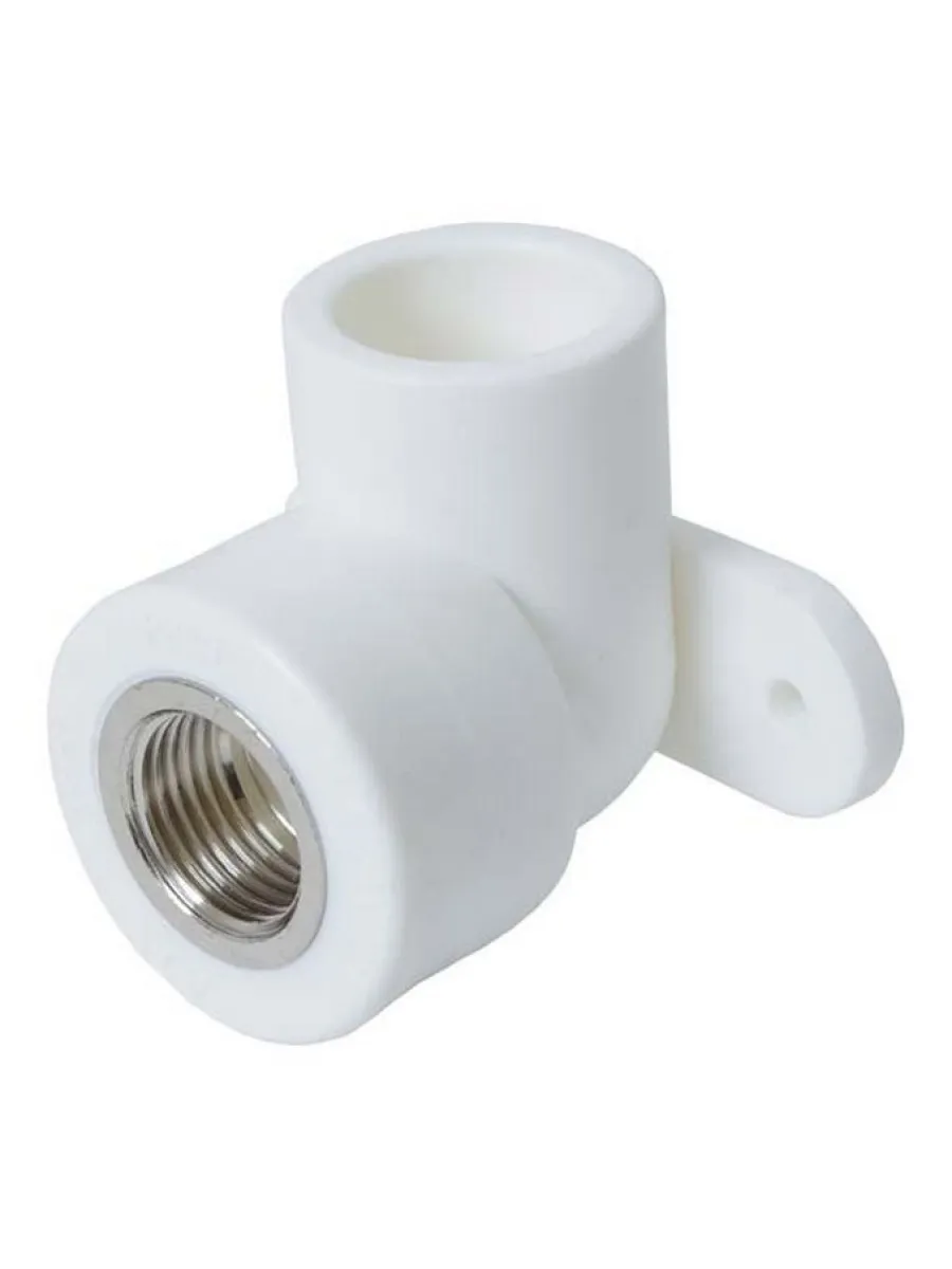 Угольник ППР с внутренней резьбой с крепл 20х1/2" РВК