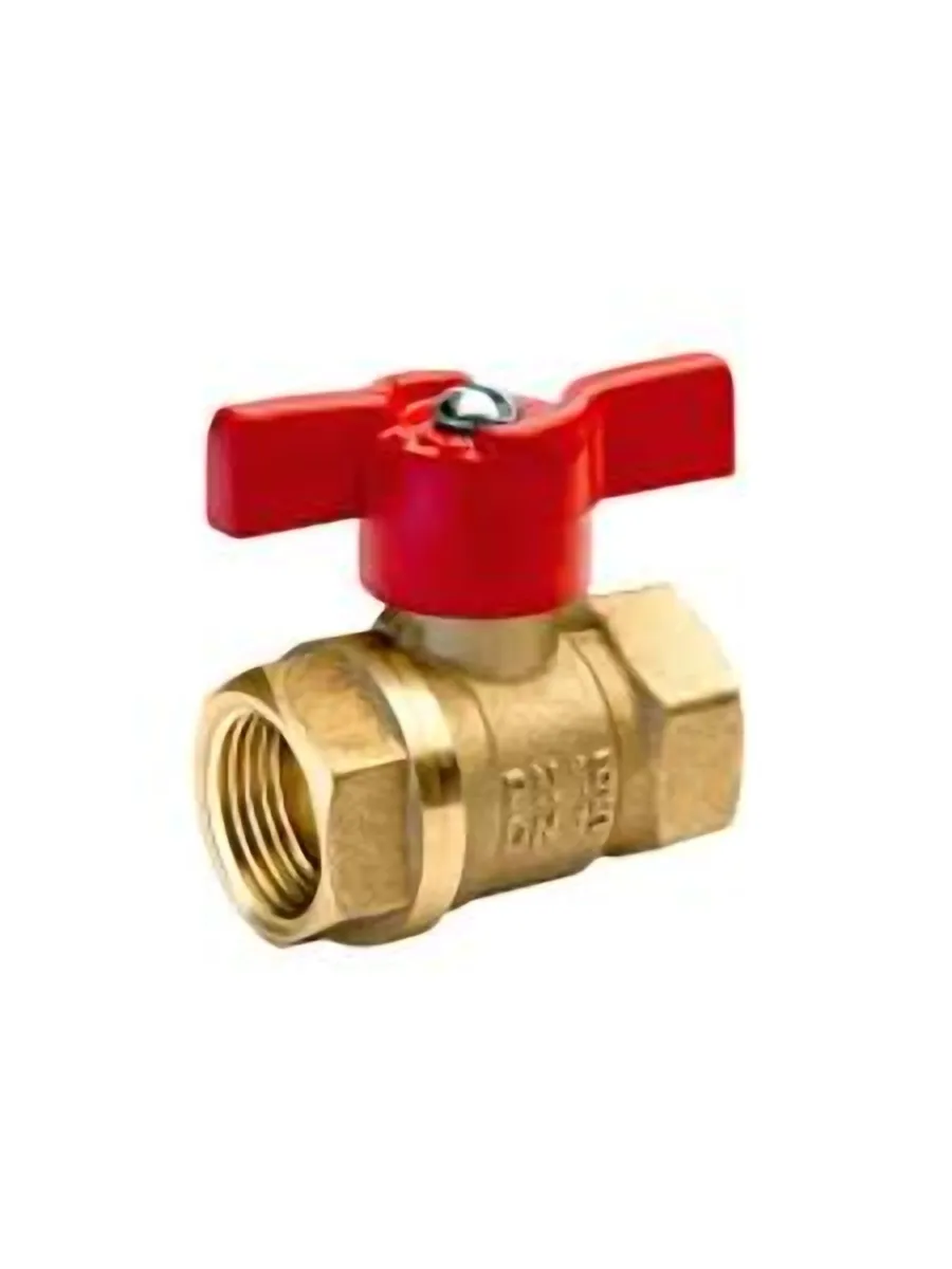 Кран шаровый лат муфт г/г бабочка 11б27п1 Ду 20