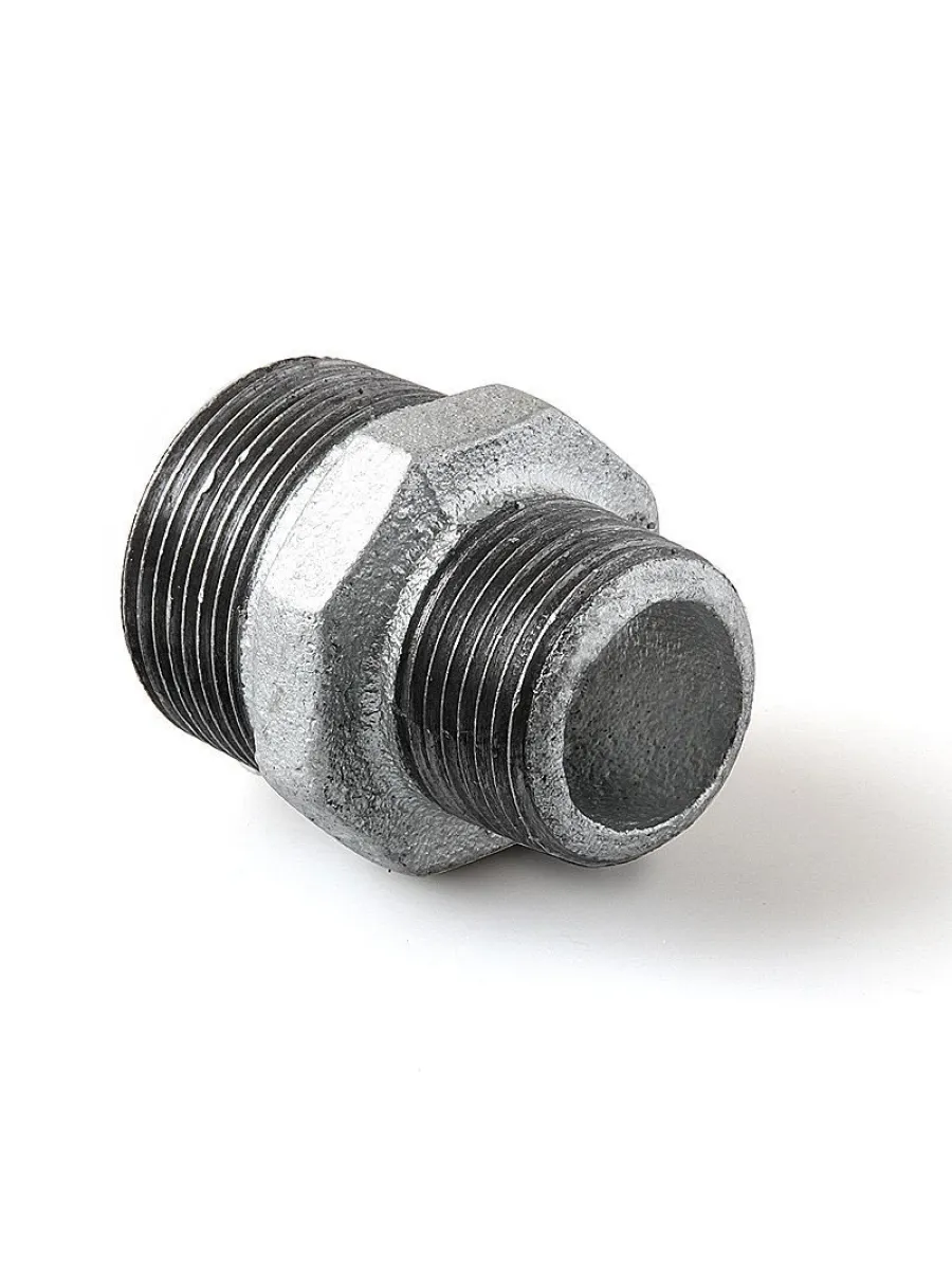 Ниппель к/ч оцинкованный переходной  40х25 (1 1/2"х1")
