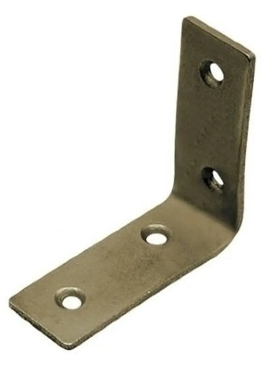 Уголок бытовой/кронштейн мебельный цинк/желт. 60х60х20х1,8мм