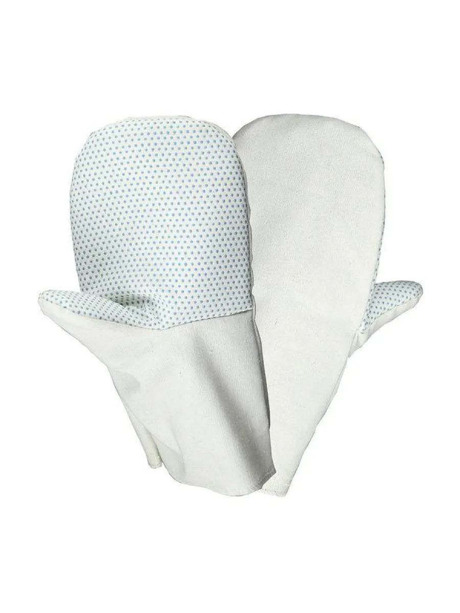 Рукавицы Х/Б двунитка с ПВХ-наладонником 220гр/м² аппретир. (упак. 10пар)