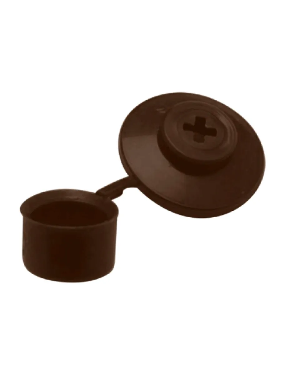 Шайбы кровельные с колпачком (цвет коричневый) (упаковка 250шт.)