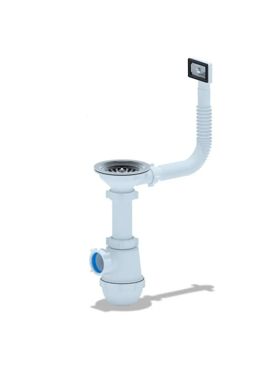 Сифон АНИ Грот 3 1/2"х40 с переливом мойки