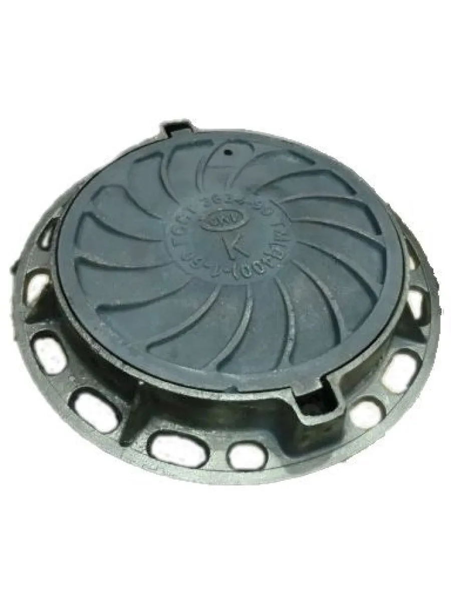 Люк канализационный чугунный магистральный 40,0 тн ТМ (Д400) К-2-60 с замком