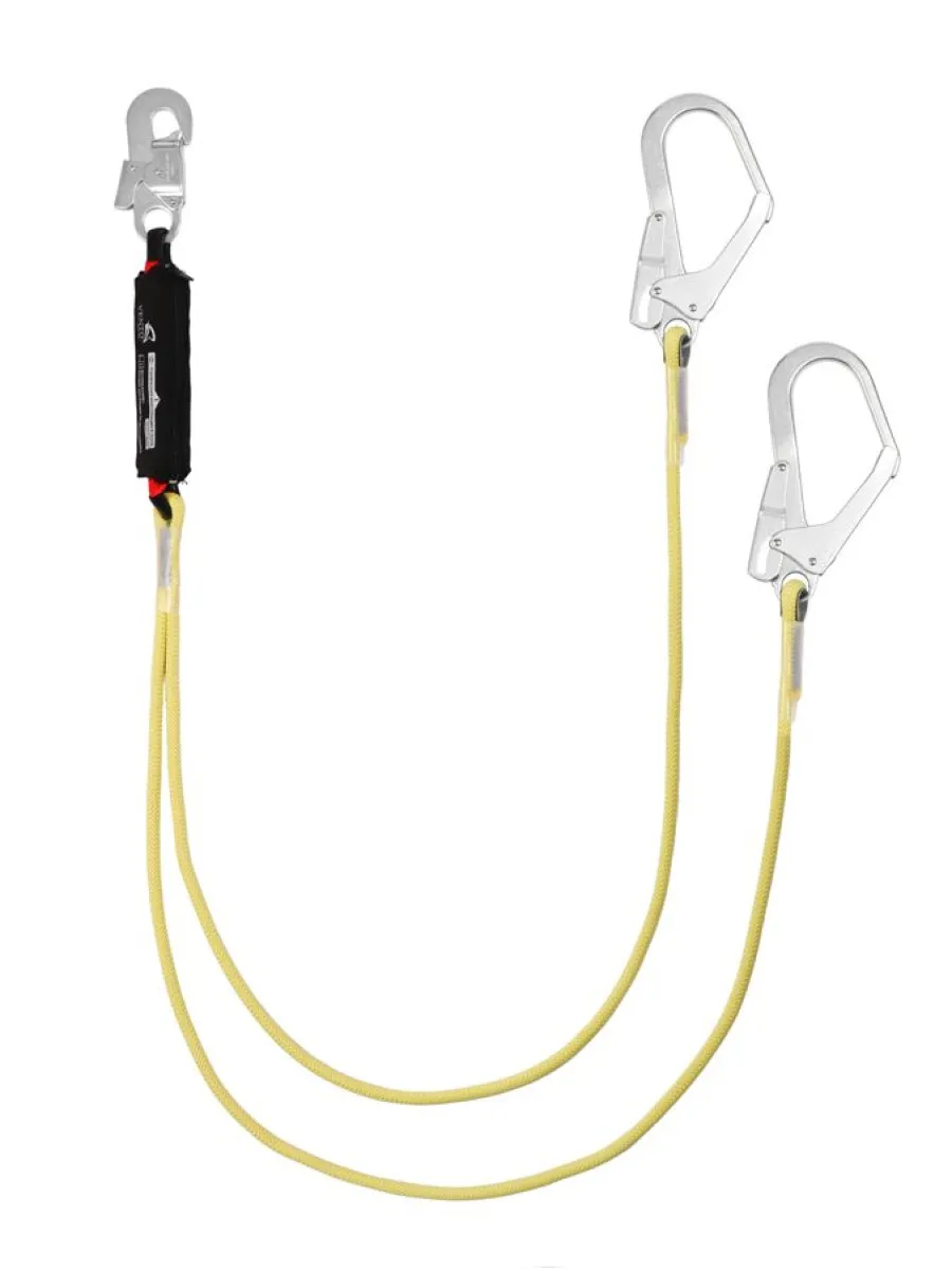 Строп огнеупорный веревочный двойной нерегулируемый с амортизатором аВД+К25 (Ог, вар. 2)