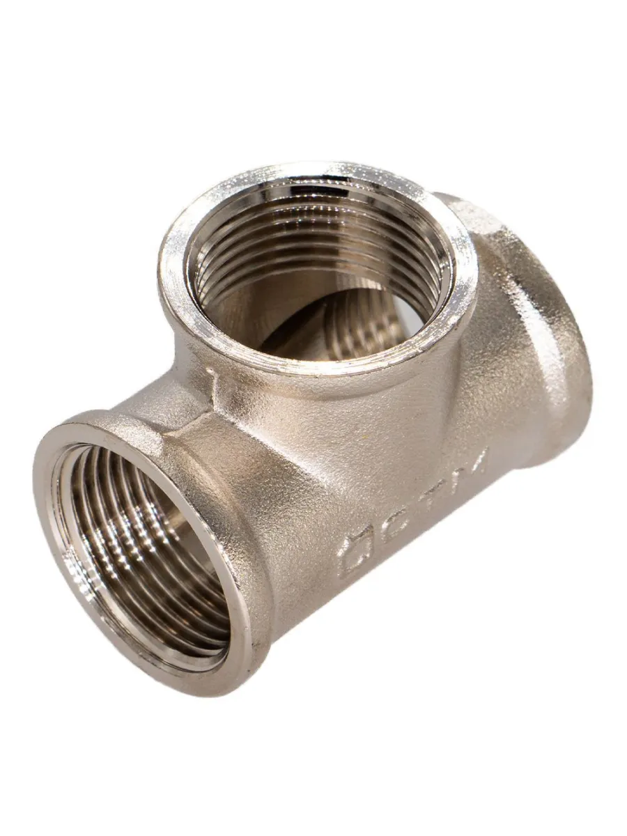 Тройник никелированный 25 г/г/г (1") AQUA LIFE