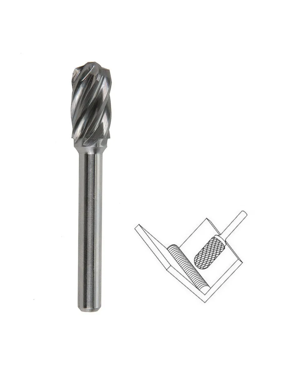 Борфреза (шарошка) по металлу форма С сфероцилиндрическая 10мм