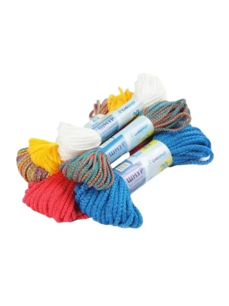 Шнур вязаный 4мм (20м) "Радуга" 55 кгс