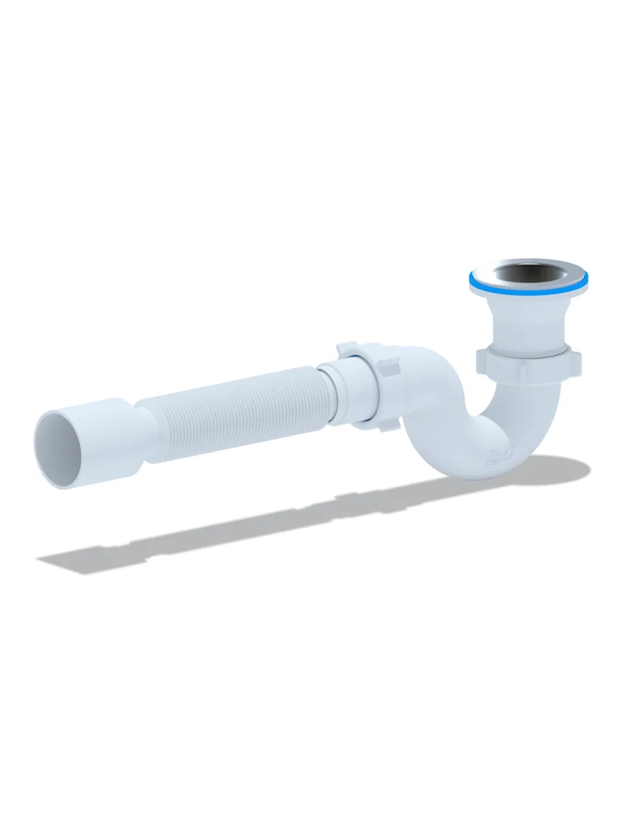 Сифон АНИ для душевого поддона 1 1/2"*40 с гибкой трубой 40/50
