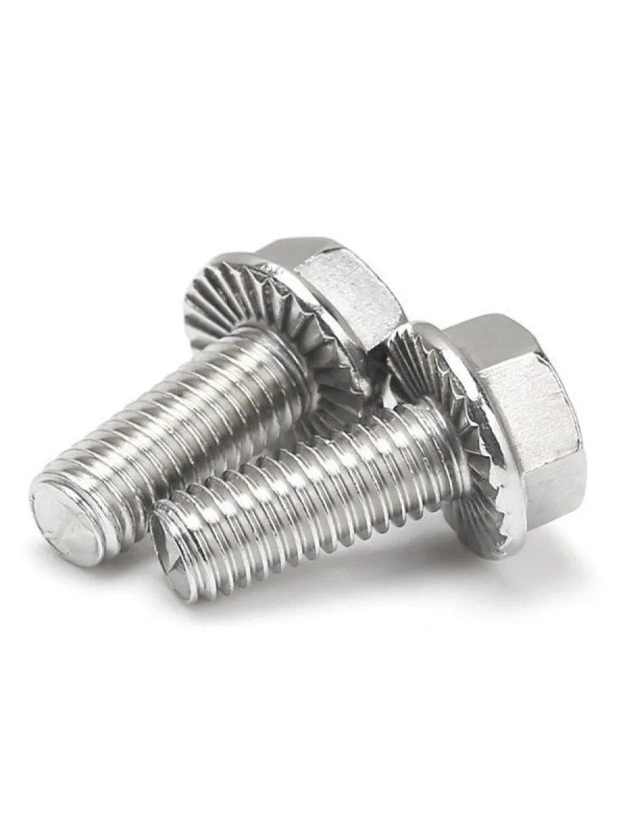 Болт шестигр.гол. с фланцем и зазубр. DIN 6921 А2 НЕРЖАВЕЙКА  8,0х40