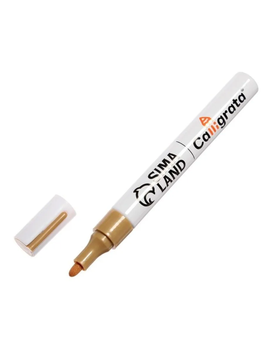 Маркер-краска (лаковый) ширина линии 4 мм, золотой Calligrata Китай