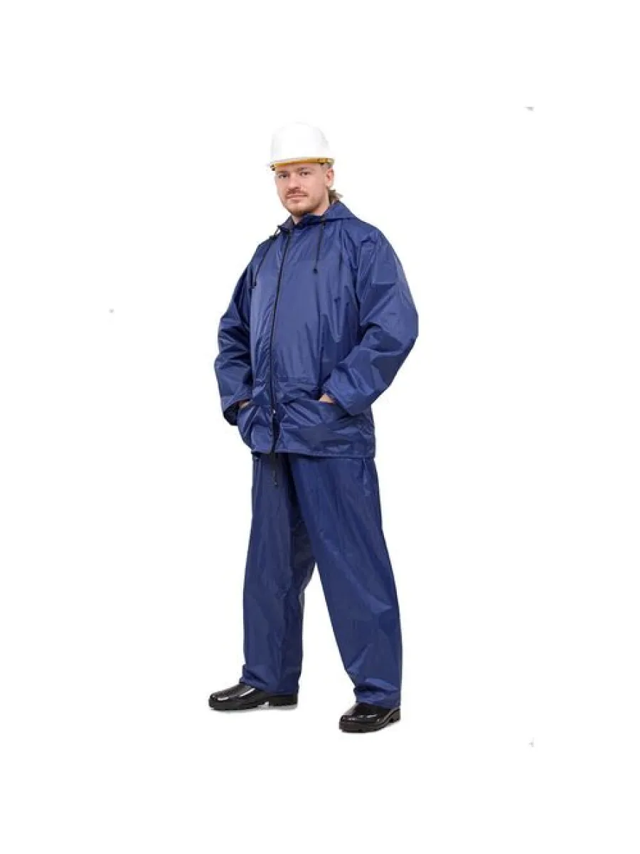 Костюм нейлоновый с ПВХ влагозащитный синий ХXL (LASTING TOOLS)  