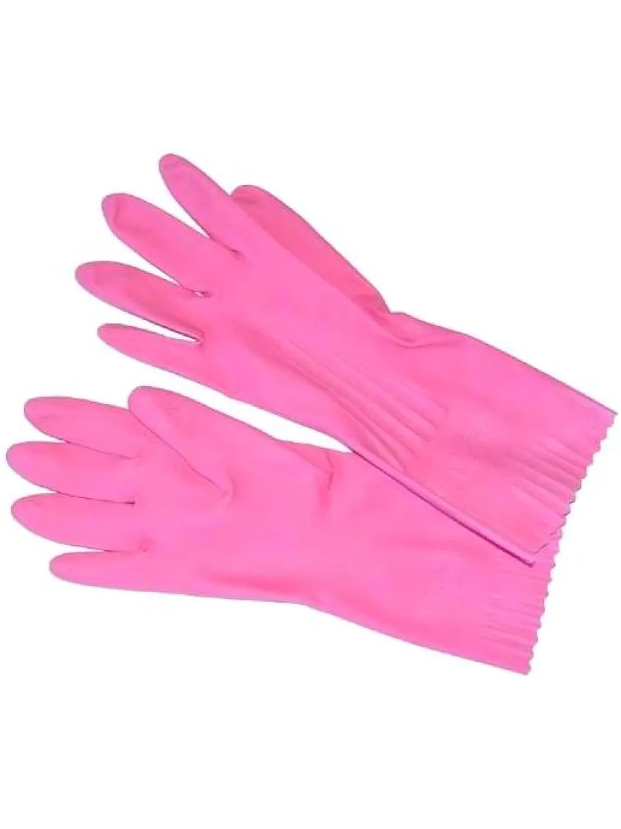 Перчатки хозяйственные латексные S