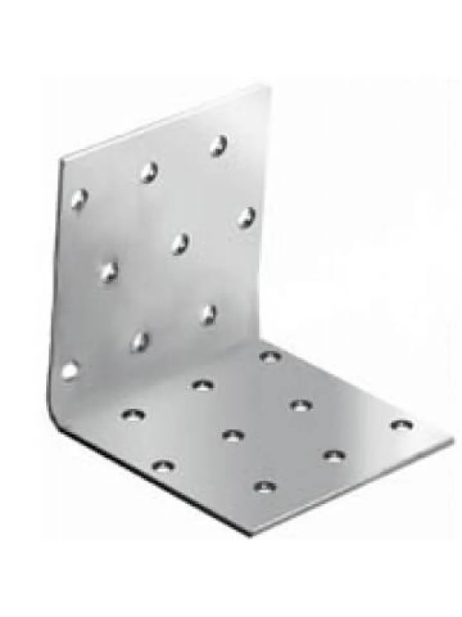 Уголок крепежный  50х 50х 80, универс.перф., оцинк. (допустимое отклонение +/- 5мм)